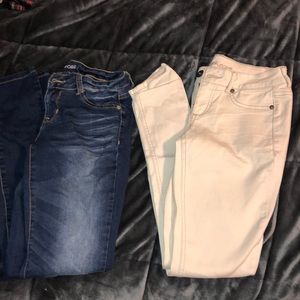 two pairs of girls jeans